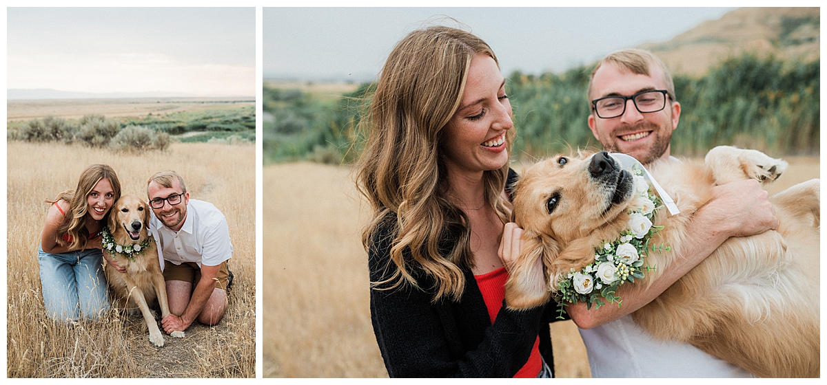 including your dog in your engagement photos