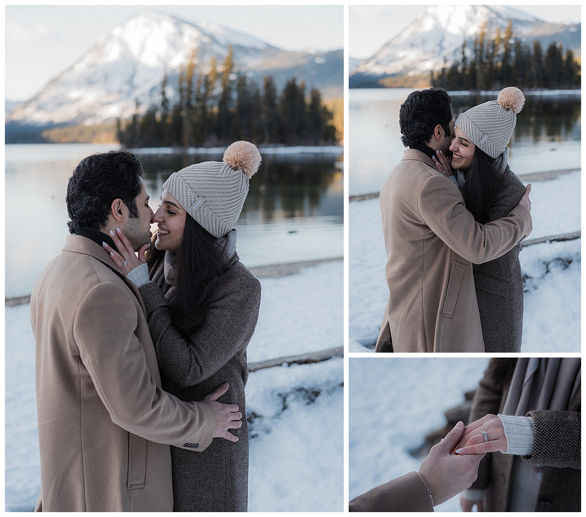 Winter proposal at Lake Wenatchee in Leavenworth