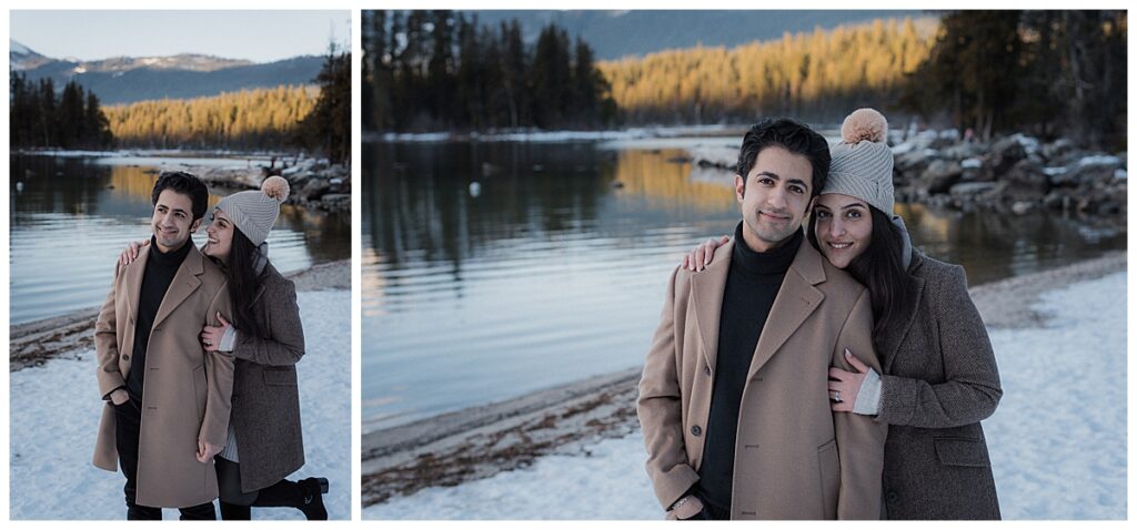 Winter proposal at Lake Wenatchee in Leavenworth