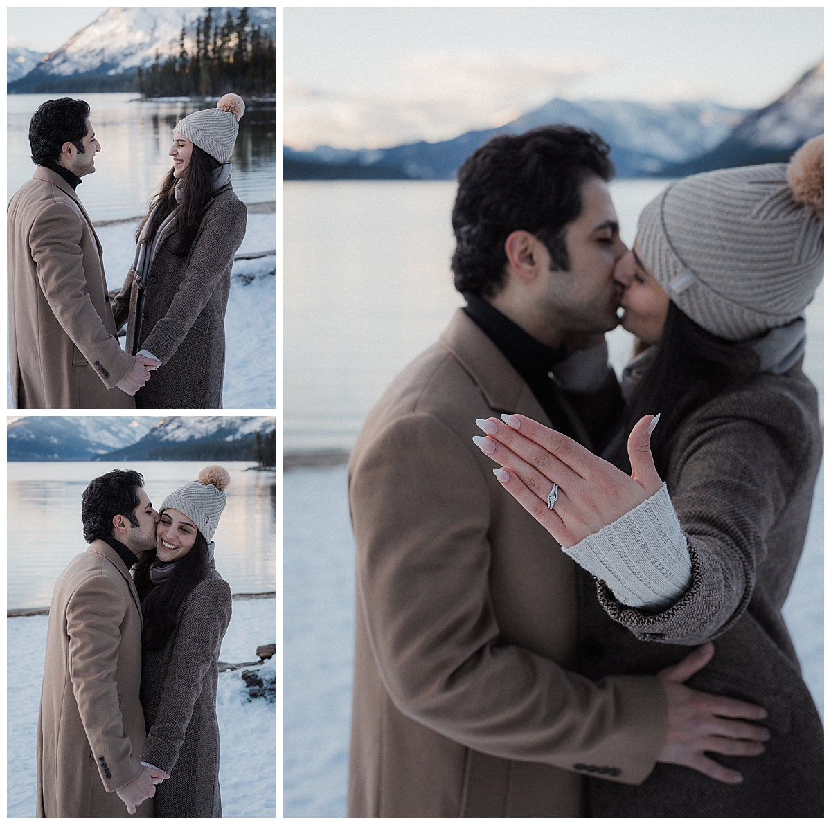 Winter proposal at Lake Wenatchee in Leavenworth