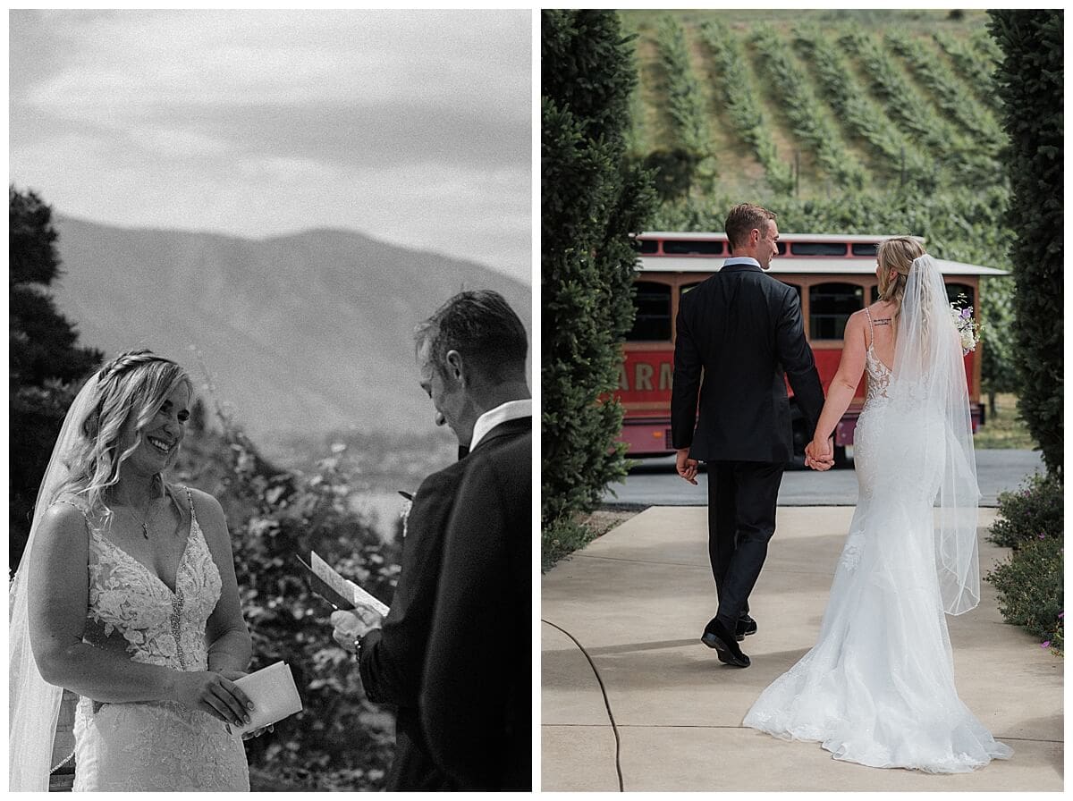 Romantic wedding photos at Karma Vineyards in Lake Chelan
