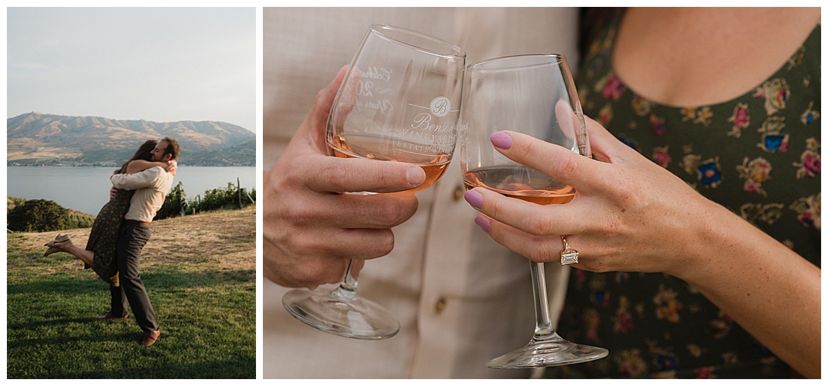 Benson Vineyards Lake Chelan engagement session
